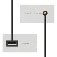 Кабель живлення USB to DC 4.0x1.7 12V 0.8m Armorstandart (ARM79301) Diawest