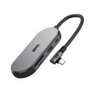 Концентратор Armorstandart Angle USB-C to HDMI 4K, RJ45, PD, 2USB, SD, microSD Grey (ARM86022) Diawest