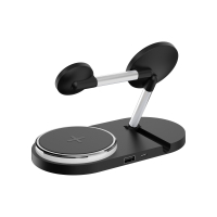 Зарядний пристрій Armorstandart Wireless Charging H102 3 in 1 Magnetic Black (ARM78103) Diawest