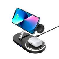 Зарядний пристрій Armorstandart Wireless Charging H102 3 in 1 Magnetic Black (ARM78103) Diawest