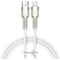 Дата кабель USB-C to Lightning 1.0m Cafule Metal PD 20W white Baseus (CATLJK-A02) Diawest