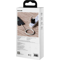Дата кабель USB-C to Lightning 1.0m Cafule Metal PD 20W white Baseus (CATLJK-A02) Diawest