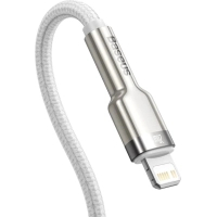 Дата кабель USB-C to Lightning 1.0m Cafule Metal PD 20W white Baseus (CATLJK-A02) Diawest