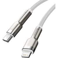 Дата кабель USB-C to Lightning 1.0m Cafule Metal PD 20W white Baseus (CATLJK-A02) Diawest
