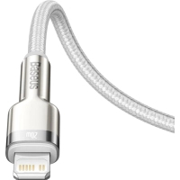 Дата кабель USB-C to Lightning 1.0m Cafule Metal PD 20W white Baseus (CATLJK-A02) Diawest