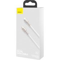 Дата кабель USB-C to Lightning 1.0m Cafule Metal PD 20W white Baseus (CATLJK-A02) Diawest