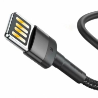 Дата кабель USB 2.0 AM to Lightning 2.0m Cafule grey+black Baseus (CALKLF-HG1) Diawest