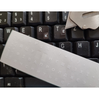 Наклейка на клавіатуру BestKey мініатюрна прозора, 56, білий (BKm3WhTr) Diawest