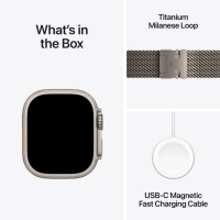 Смарт-годинник Apple Watch Ultra 2 2024 GPS + Cellular 49mm Natural Titanium Case with Natural Titanium Milanese Loop (MX4M3UL/A) Diawest