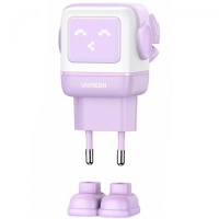 Зарядний пристрій Ugreen CD361 Robot tech Fast Charger 3xUSB 2xUSB-C + USB-A PD65W GaN Purple (35291) Diawest