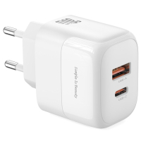 Зарядний пристрій XO L138 48W USB-C PD30W + USB-A QC18W White (L138_White) Diawest