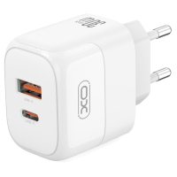 Зарядний пристрій XO L138 48W USB-C PD30W + USB-A QC18W White (L138_White) Diawest