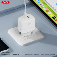 Зарядний пристрій XO L138 48W USB-C PD30W + USB-A QC18W White (L138_White) Diawest