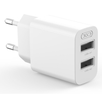 Зарядний пристрій XO L109 12W 2xUSB-A White (L109_White) Diawest