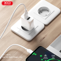 Зарядний пристрій XO L109 12W 2xUSB-A White (L109_White) Diawest