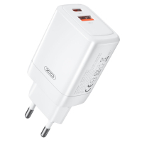 Зарядний пристрій XO CE16 67.5W USB-C PD45W + USB-A QC 22.5W White (CE16_White) Diawest