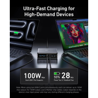 Зарядний пристрій Anker GaNPrime 200W 4xUSB-C PD + 2xUSB-A Black (A2683341) Diawest