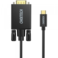 Кабель мультимедійний USB-C to VGA 1.8m FHD60Hz black Choetech (XCV-1801-BK) Diawest