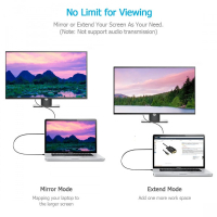 Кабель мультимедійний USB-C to VGA 1.8m FHD60Hz black Choetech (XCV-1801-BK) Diawest