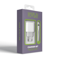 Зарядний пристрій MadeInFuture MFS12 12W 1xUSB-A + 1xUSB-C + cable USB-A to Lightning White (MIF82823) Diawest