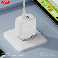 Зарядний пристрій XO L140 35W 2xUSB-C PD White (L140_White) Diawest