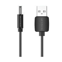 Кабель живлення USB to DC 3.5 1.0m 5V 2A PVC Black Vention (CEXBF) Diawest