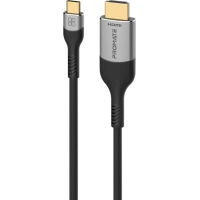 Кабель мультимедійний USB-C to HDMI 1.8m grey Promate (mediacord-8k.grey) Diawest