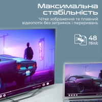 Кабель мультимедійний USB-C to HDMI 1.8m grey Promate (mediacord-8k.grey) Diawest