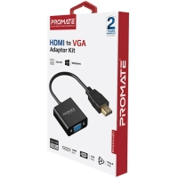 Перехідник HDMI to VGA black Promate (prolink-h2v.black) Diawest