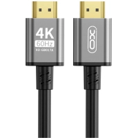 Кабель мультимедійний HDMI to HDMI 3.0m v2.0 black XO (GB017A-HDMI.tranish) Diawest
