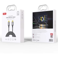 Кабель мультимедійний HDMI to HDMI 3.0m v2.0 black XO (GB017A-HDMI.tranish) Diawest