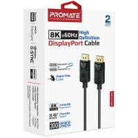 Кабель мультимедійний DisplayPort to DisplayPort 3.0m v1.4 black Promate (dplink-300.black) Diawest