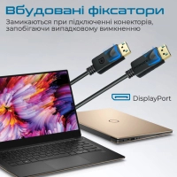 Кабель мультимедійний DisplayPort to DisplayPort 3.0m v1.4 black Promate (dplink-300.black) Diawest