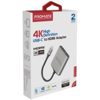 Перехідник USB-C to 2xHDMI 4K Promate (medialink-h2.grey) Diawest