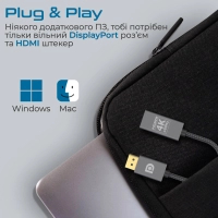 Перехідник DisplayPort to HDMI Promate (medialink-dp.black) Diawest