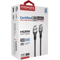 Кабель мультимедійний HDMI to HDMI 3.0m v2.1 grey Promate (primelink8k-300.grey) Diawest