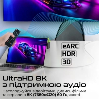 Кабель мультимедійний HDMI to HDMI 5.0m v2.1 grey Promate (primelink8k-500.grey) Diawest