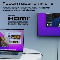 Кабель мультимедійний HDMI to HDMI 5.0m v2.1 grey Promate (primelink8k-500.grey) Diawest