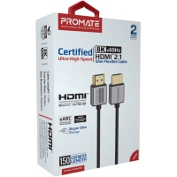 Кабель мультимедійний HDMI to HDMI 1.5m v2.1 grey Promate (primelink8k-150.grey) Diawest