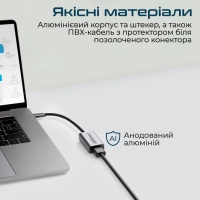 Перехідник USB-C to HDMI 4K30Hz grey Promate (medialink-h1.grey) Diawest