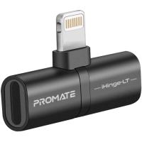 Перехідник Lightning M to 2xLightning F Audiо + Charge Promate (ihinge-lt.black) Diawest