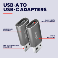 Перехідник USB-C to USB-A 3.2 Adapter 2-Pack Trust (25573_TRUST) Diawest