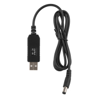 Кабель живлення Кабель USB-A > DC 5.5х2.5мм живлення 2Е 1м, 9В/1A, чорний 2E (2E-CCAD9-BK) Diawest