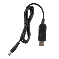 Кабель живлення Кабель USB-A > DC 5.5х2.5мм живлення 2Е 1м, 9В/1A, чорний 2E (2E-CCAD9-BK) Diawest