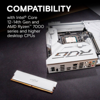 Модуль пам'яті для комп'ютера DDR5 16GB 6400 MHz Pro Overclocking White Micron (CP16G64C38U5W) Diawest