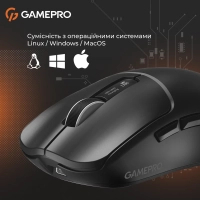 Мишка GamePro Genesis Ranker Wireless/Bluetooth/USB Black (GM012B) Diawest