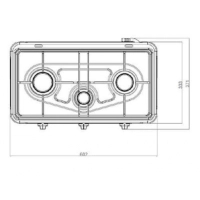 Настільна плита YUCEL O-300-LPG-CUPPER Diawest