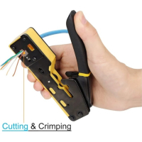 Інструмент Eserver RJ-45 (8P8C), RJ-12/11 (6P6C/6P4C), для прохідних конекторів (WT-4227B) Diawest