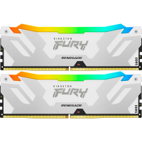 Модуль пам'яті для комп'ютера DDR5 48GB (2x24GB) 8000 MHz Renegade RGB White/Silver Kingston Fury (ex.HyperX) (KF580C38RWAK2-48) Diawest