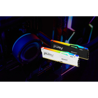 Модуль пам'яті для комп'ютера DDR5 32GB (2x16GB) 6000 MHz Beast RGB EXPO White Kingston Fury (ex.HyperX) (KF560C36BWE2AK2-32) Diawest